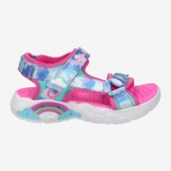 Skechers Art.  302975L BLU RAINBOW RACER Blau, Kombiniert -Schuh Förderung aussenseite 3298990008